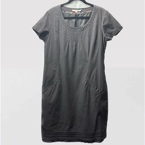 Boden Montmartre Needlecord Pintuck Corduroy Charcoal Grey Dress Size US 12